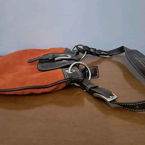Fullah Sugah shoulder bag like new, caramel suede
