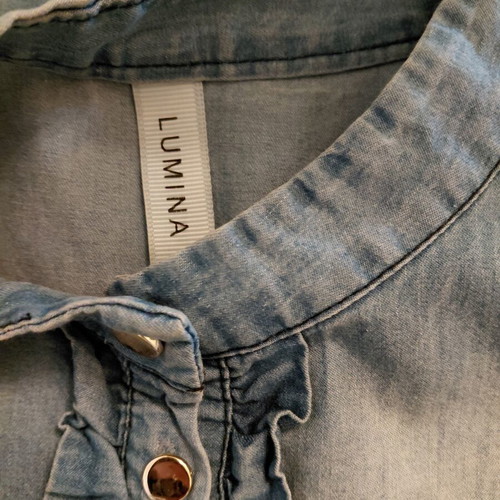 Lumina blouse shirt style XL used, soft denim cotton