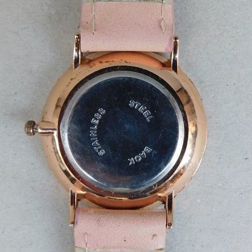 KK wristwatch with leather strap