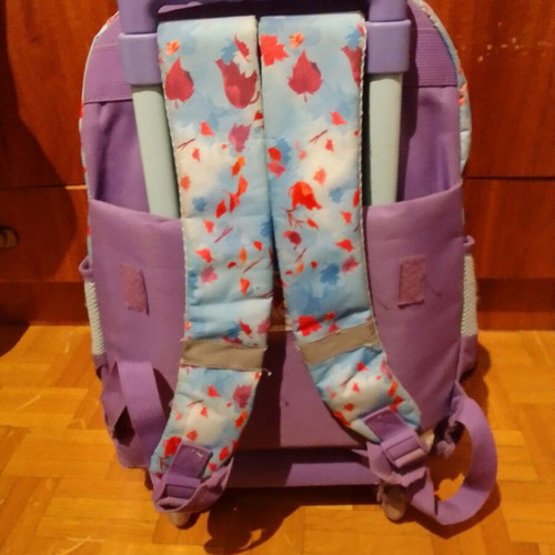 Frozen school bag with trolley wheels used