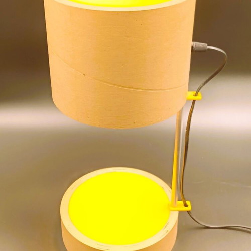 Table lamp made of recycled materials and plexiglas limited edition new