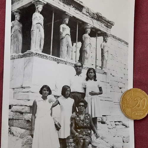 Acropolis Erechtheion Vintage Family Photo 1960, like new