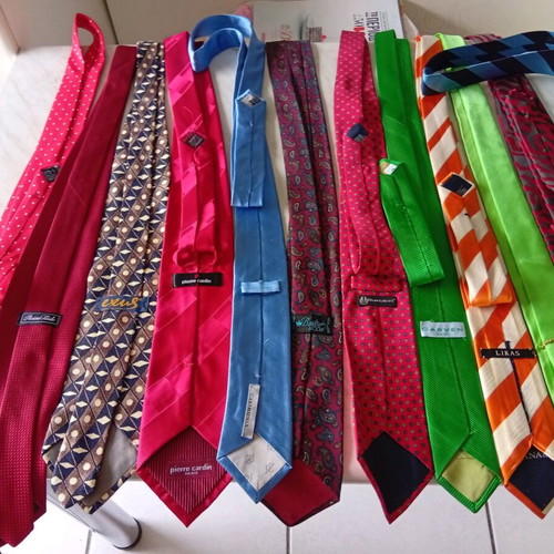 Silk branded ties new, pack of 10