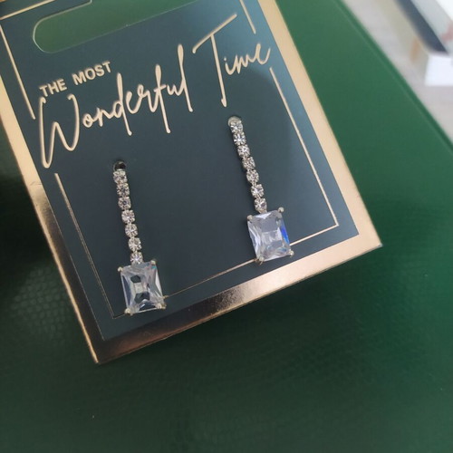 Earrings new, elegant, gray