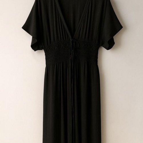 Mantou Black Maxi New With Sheer Detail, Size M/L