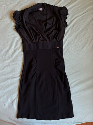 Miss Sixty vintage Y2K black ruched bodycon dress size XS like new