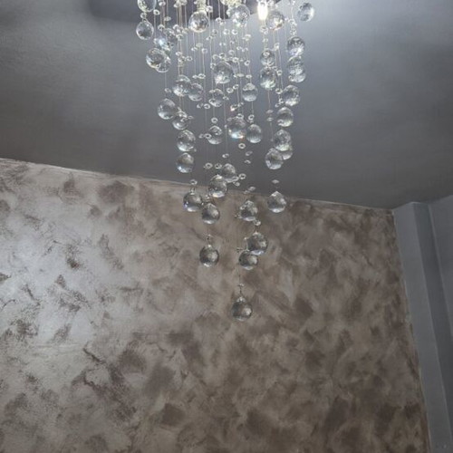Crystal ceiling light with 2 light levels like new
