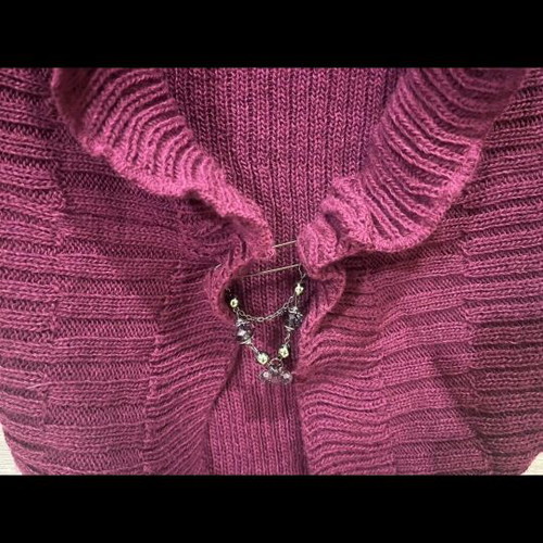 Bolero sleeveless used, purple, size S