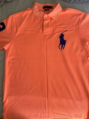 Polo Ralph Lauren Medium πουκάμισο σαν καινούργιο, πορτοκαλί με μωβ λογότυπο