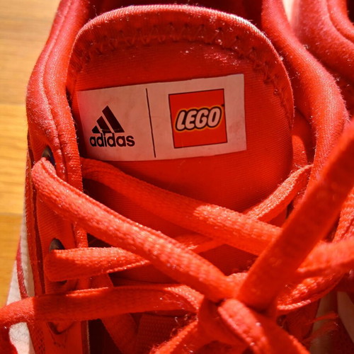 Adidas Lego unisex athletic shoes like new, red size 39