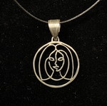 Handmade silver Virgo symbol