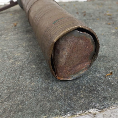 Old brass coffee-pepper grinder used