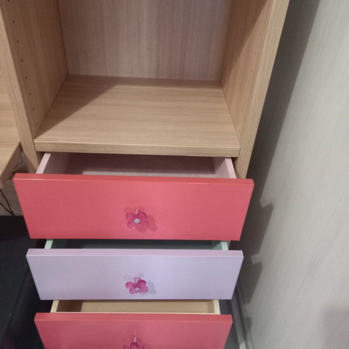 Children's desk with bookshelf, drawers and storage