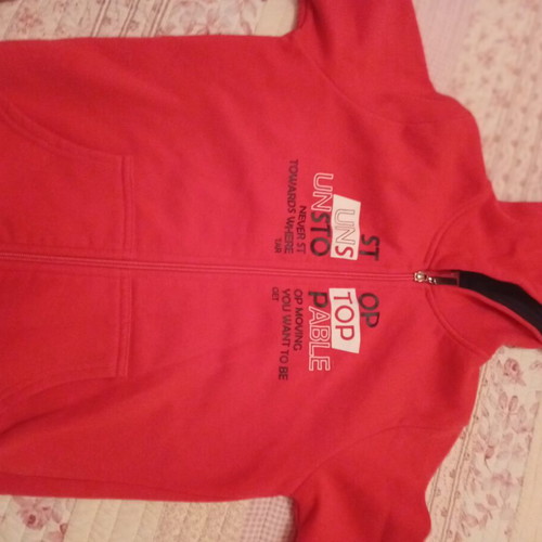 Hoodie red size 140 cm like new for 10 years old girls