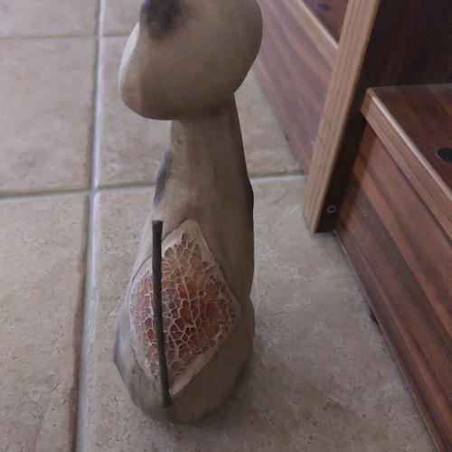 Clay decorative cat 22 cm like new