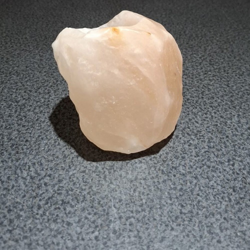 Handmade Himalayan Salt Candle Holder like new, natural pink-peach