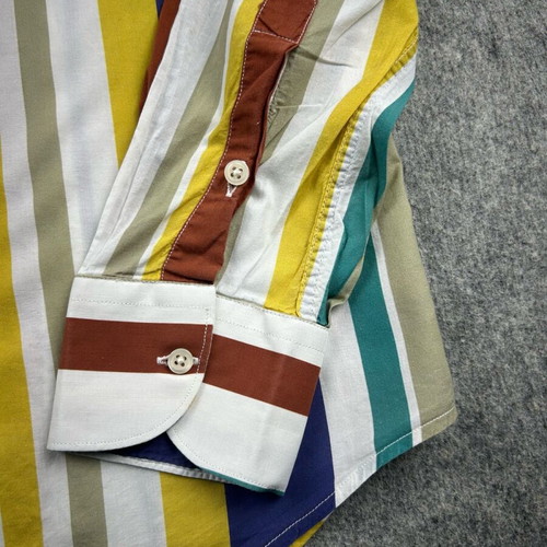 Vintage Kevin Up striped men's shirt medium multicolor used