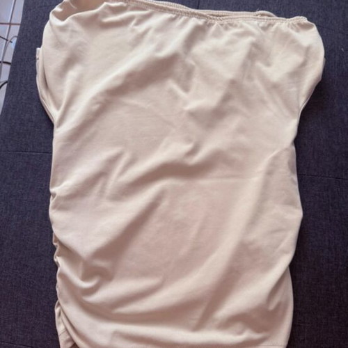 Shein summer top beige size XS like new with one shoulder and side ruching