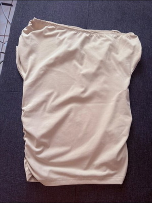 Shein summer top beige size XS like new with one shoulder and side ruching