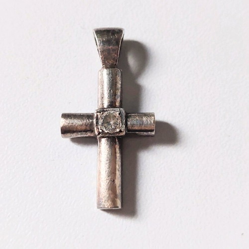 Silver cross 2 cm used 925