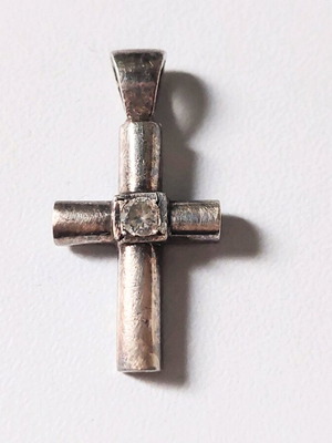 Silver cross 2 cm used 925