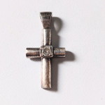 Silver cross 2 cm used 925