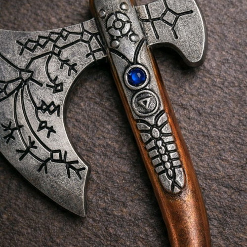 God of War Leviathan Axe metal keychain like new