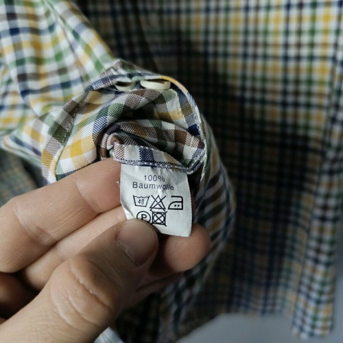 Arido men's checked shirt like new, 100% cotton, size M