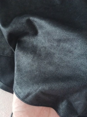Mini castor skirt with hidden zipper, black, handmade