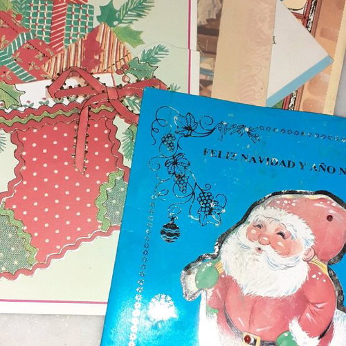 Christmas cards like new with music, pack of 5 pieces