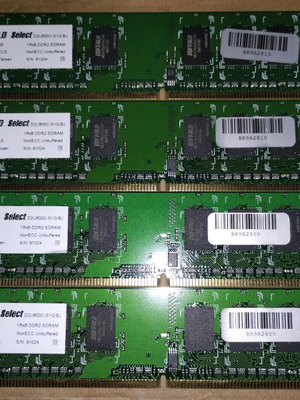Μνήμη RAM Buffalo Select DDR2 4GB (4 x 1GB) 800MHz μεταχειρισμένη, σετ 2 τεμαχίων