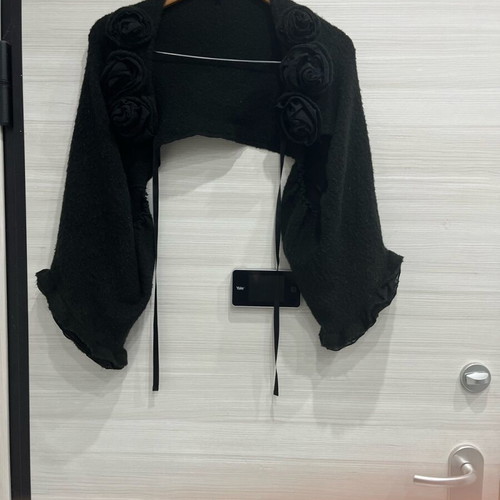 Women's knitted bolero used, black, size M
