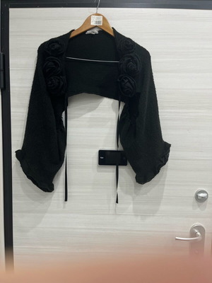 Women's knitted bolero used, black, size M