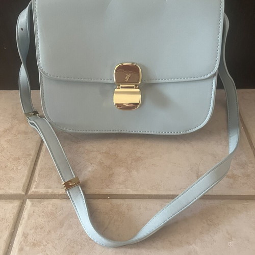 Axel small shoulder bag, blue with unique clasp