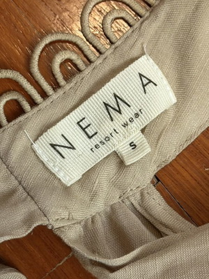 Nema Resort dress beige, like new, airy fabric with pockets