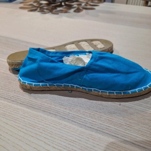 Blue espadrilles size 37, new