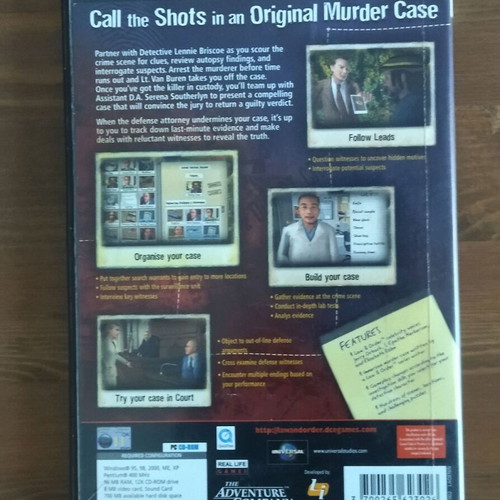 Law & Order: Dead on the Money PC game used