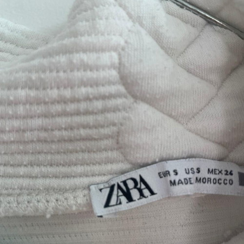 ZARA Women's Shirt/Sweatshirt Used, White, Size S