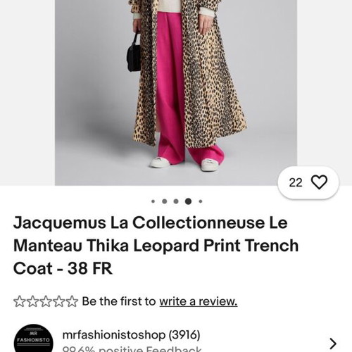 Jacquemus coat new, unworn, size M