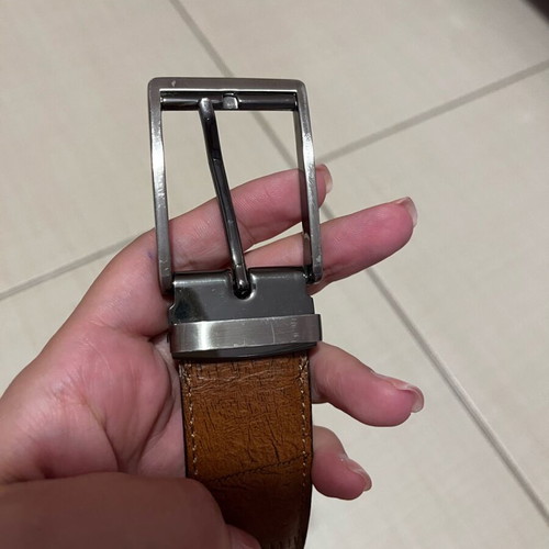 Men's belt brown new, original leather size 110/35