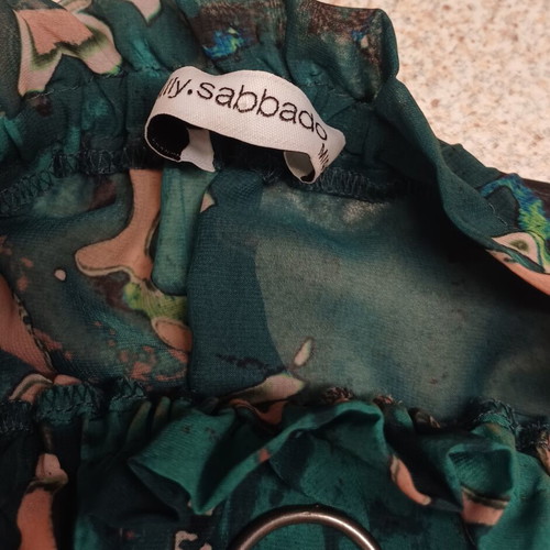 Billy Sabbado maxi dress like new, size M, green and pink
