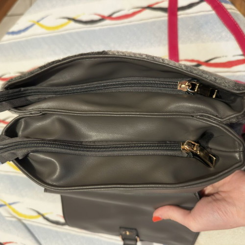 Backbag gray fabric backpack like new