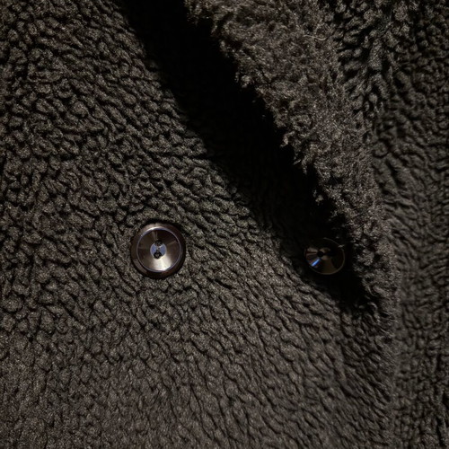Women's teddy long coat black like new, one size