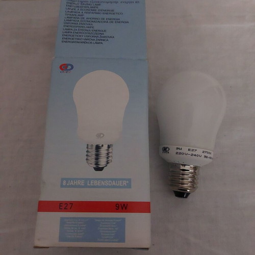 Lamp E27 9W 2700k new, energy saving