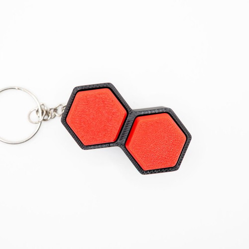 3D Printed Double Clicker Keychain with 2 Buttons new