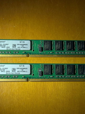 Kingston 4GB DDR3 RAM used, 2x2GB, 1333MHz, Low Profile