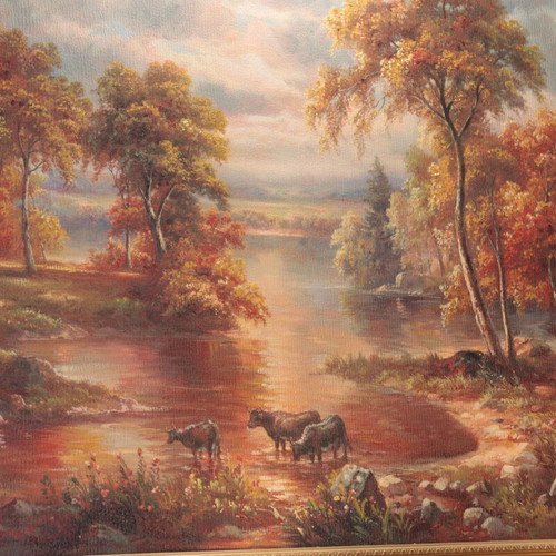 Painting signed by Amsterdam Fine Arts School new