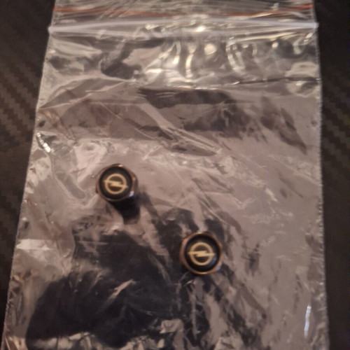 Valve caps Opel black with gray detail, like new, set of 2