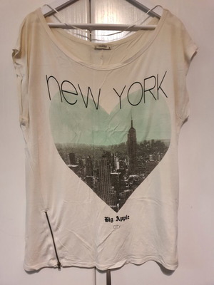 Pull & Bear loose blouse used, white, size M