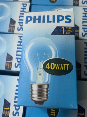 Phillips 40 watt light bulbs new, pack of 50